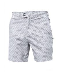 Vayla - Long Length Light Geometric Print Swim Shorts - Lyst