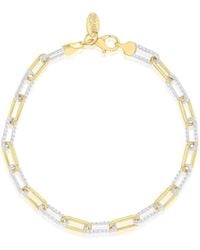 SHYMI - Five Mm Two Tone Paper Clip Bracelet - Lyst