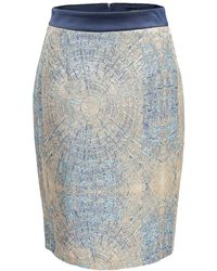 Smart and Joy - Bi-Material Brocade Short Skirt - Lyst