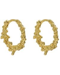 Janus Edinburgh - Foyers Organic Vermeil Huggie Earrings - Lyst