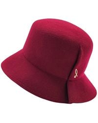 DORIA 1905 - Bordeaux Wool Felt Rolling Cloche - Lyst