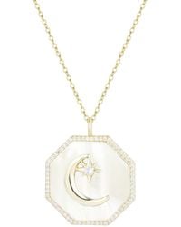 KAMARIA - Octagon Moon Medallion Necklace - Lyst