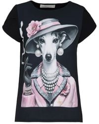 The Extreme Collection - T-Shirt With Petal Sleeves Camelia - Lyst
