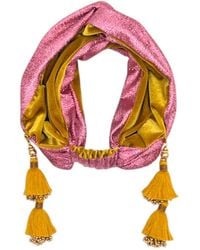 Julia Clancey - Snazzy Mustard Didi Velour Dorado Turban Twist - Lyst