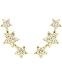 KAMARIA - Triple Star Cluster Diamond Stud Earrings - Lyst