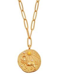 Aurozia - Constellations Leo Double-Sided Coin Necklace - Lyst