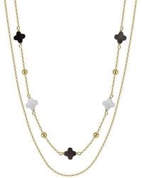 Shaded the Label - Roisin Shell Clover Layered Necklace - Lyst