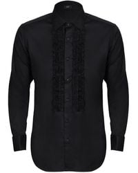 DAVID WEJ - Classic Collar Ruffle Dress Shirt - Lyst