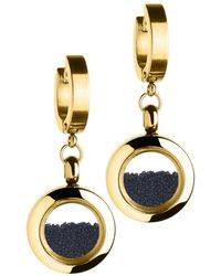 My Little Nature - Huggie Earrings With Volcanic Sand - Lyst