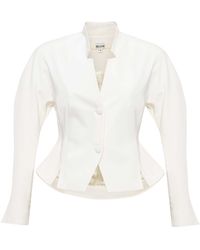 SÉLONE - Elen Sculpt Blazer Cream - Lyst