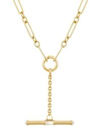 Dinny Hall - Mother Of Pearl Lariat T-Bar Necklace - Lyst