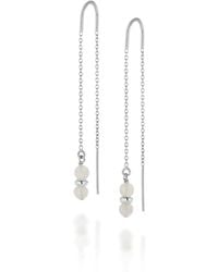 Nellou Jewellery - Fall Birthstone Earrings June Moonstone Sterling - Lyst