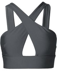 AGGI by HALEWSKI - Isla Smoked Pearl Crop Top - Lyst