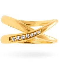 Lucy Quartermaine - Solid Bliss Ring With Graded Diamonds - Lyst
