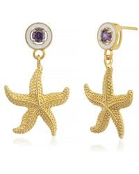 Milou Jewelry - Starfish Drop Earrings - Lyst