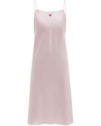 NOT JUST PAJAMA - Little Heart Collection Silk Slip Dress - Lyst