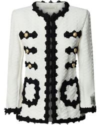 The Extreme Collection - Monochrome Structured Knit Jacket Oliver - Lyst