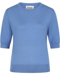 Loop Cashmere - Crew Neck Short Sleeve Sweater - Lyst