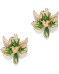 The Pink Reef - Tiny Jade Orchid Earring - Lyst