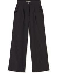 Thinking Mu - Wide Leg Seersucker Manolita Pants - Lyst
