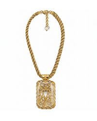 Vstyle - Clear Crystal Filigree Pendant Necklace - Lyst