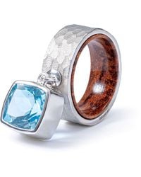 German Kabirski - Nixie Ring With Cushion Topaz And Rosewood Core - Lyst