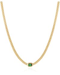 33mm - Jaden Emerald Pendant Necklace - Lyst