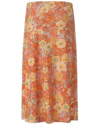 FRONT ROW SHOP - Daisy Viscose Jersey Midi Skirt - Lyst