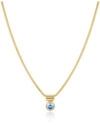 SET & STONES - Ellie Birthstone Necklace- March - Lyst