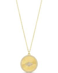 SHYMI - Fluted Round Evil Eye Disk Necklace - Lyst