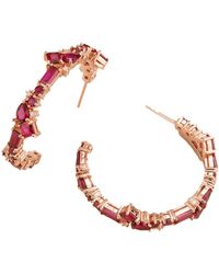 Juvetti - Ruby And Diamond Rose Lanna Earrings - Lyst