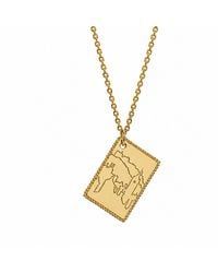 Janus Edinburgh - 18K Vermeil 'From Edinburgh With Love' Postcard Necklace - Lyst