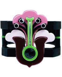 Gissa Bicalho - Handmade Acrylic Bracelet Flamboyant Pink - Lyst
