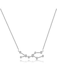 Genevieve Collection - Gemini Zodiac Constellation Necklace 18K & Diamond - Lyst