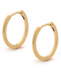 Nellou Jewellery - Nell Hoop Earrings Plated Sterling Large - Lyst