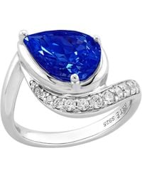 Arte Madrid - Sierra Pavé Contour Pear-Shaped Solitaire Ring - Lyst