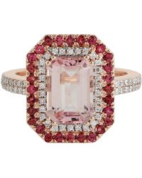 Artisan - Tourmaline Gemstone & Diamond Cocktail Ring - Lyst