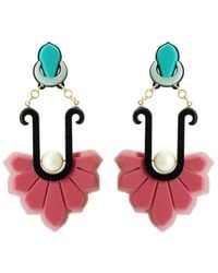 Gissa Bicalho - Handmade Acrylic Earring Long Daisy Candy - Lyst