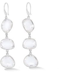 Dower & Hall - Long Rock Crystal Pebble Drop Earrings - Lyst