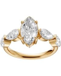 Aya Fine Jewelry - 3.53 Ct Marquise & Pear Lab Diamond Engagement Ring - Lyst