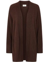 Loop Cashmere - Ribbed Detail Edge To Edge Cardigan - Lyst
