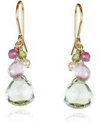 MOUNIR LONDON - Amethyst Cluster Drop Earrings - Lyst