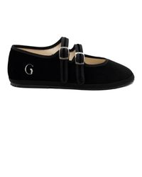 Gondolina Shoes - Gondola Velvet Double-Strap Mary Jane Shoes – Made - Lyst