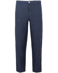 Haris Cotton - Classic Fit Linen Pants- Marine - Lyst