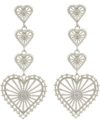 Zoe & Morgan - Mi Amor Earrings Zircon - Lyst