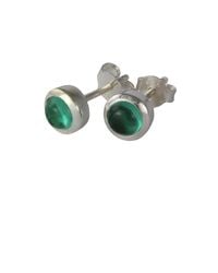 The Jewellery Store London - May Birthstone Earring Studs – Emerald Gemstone - Lyst