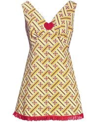 Couture to Your Door - Geometric Babydoll Mod Aline Mini Dress - Lyst