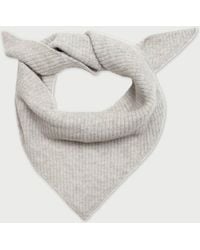 Paul James Knitwear - Lambswool Ember Ribbed Triangle Scarf - Lyst