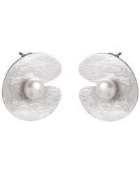 Silver Moon - Pearled Petals Sterling Earrings - Lyst