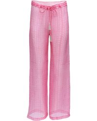 Tiger and the Monkey - The Jane Marie Handloomed Sheer Silk Drawstring Pant - Lyst